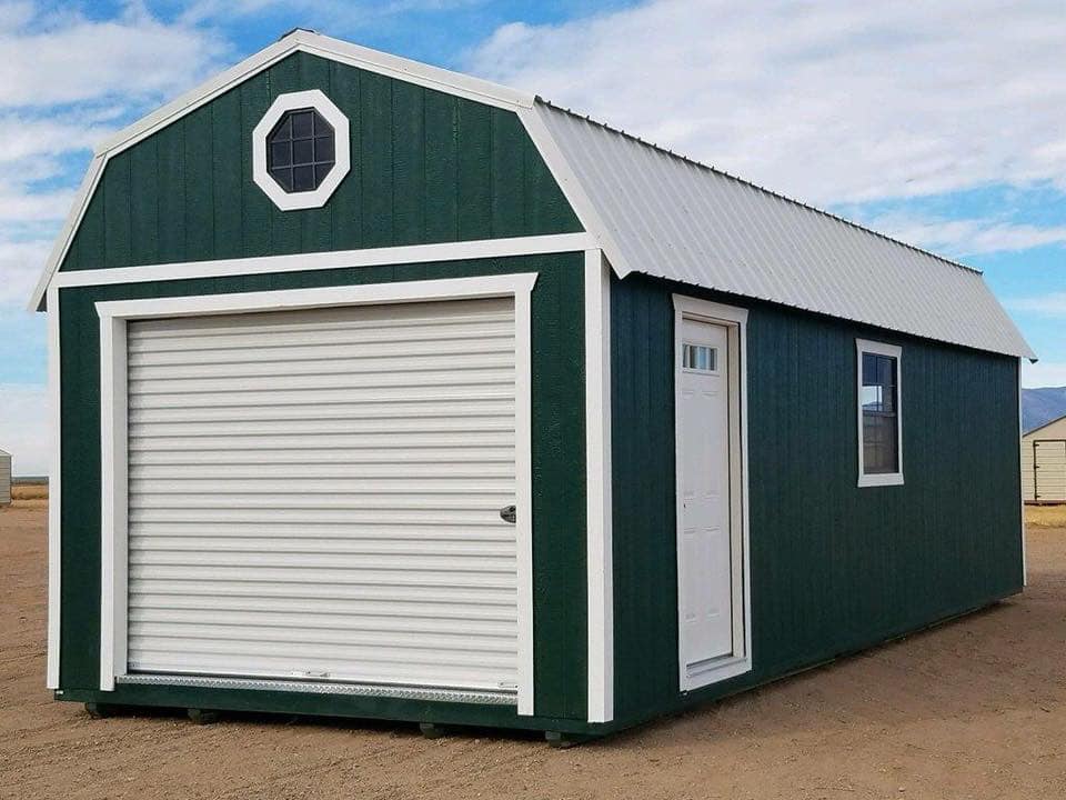 green garage shed
